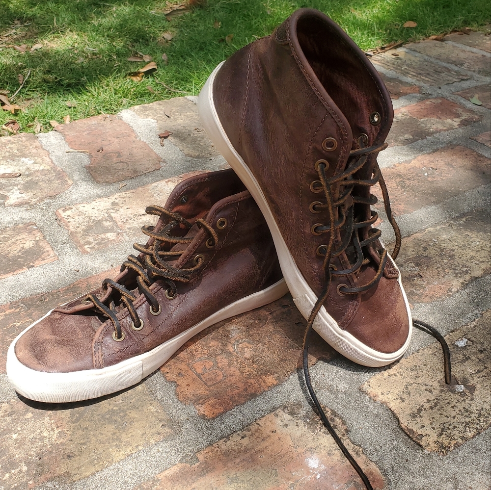 Frye Brown Brett High Men's Shoes Boots